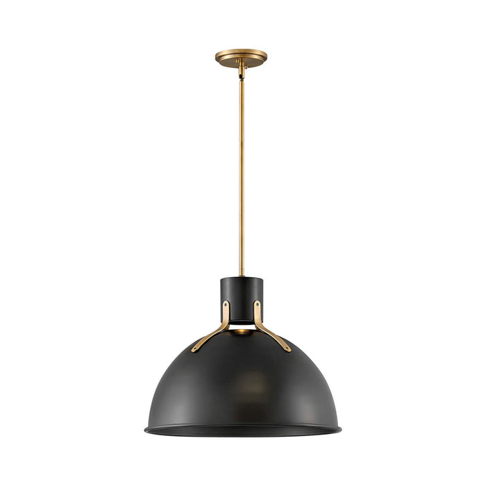 Argo LED Pendant Light in Lacquered Brass/Satin Black (Medium).