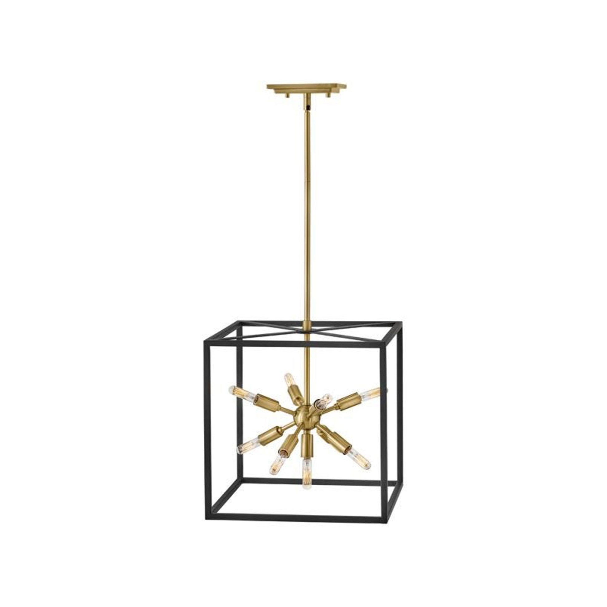 Aros Pendant Light in Warm Brass (9-Light).