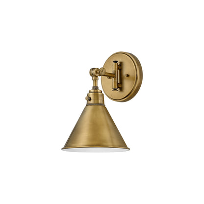 Arti Wall Light in Heritage Brass/Steel (12.25-Inch).