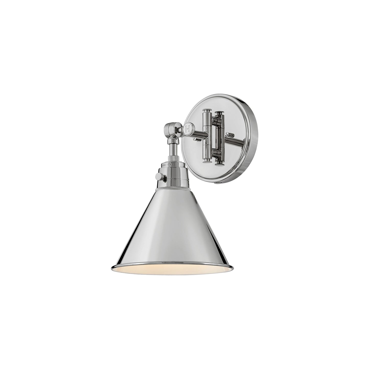 Arti Wall Light in Polished Nickel/Steel (12.25-Inch).