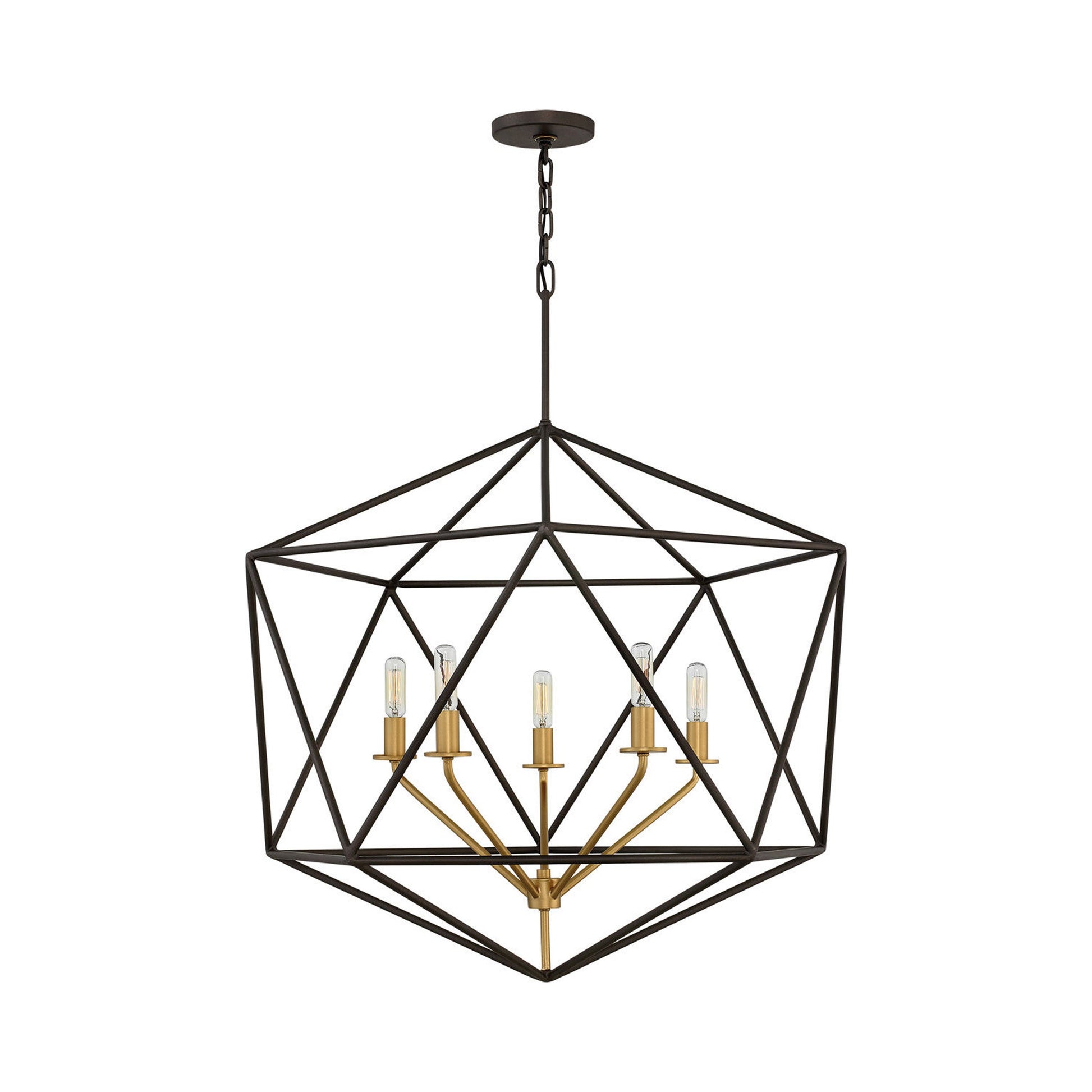 Astrid Chandelier in Large/Metallic Matte Bronze.