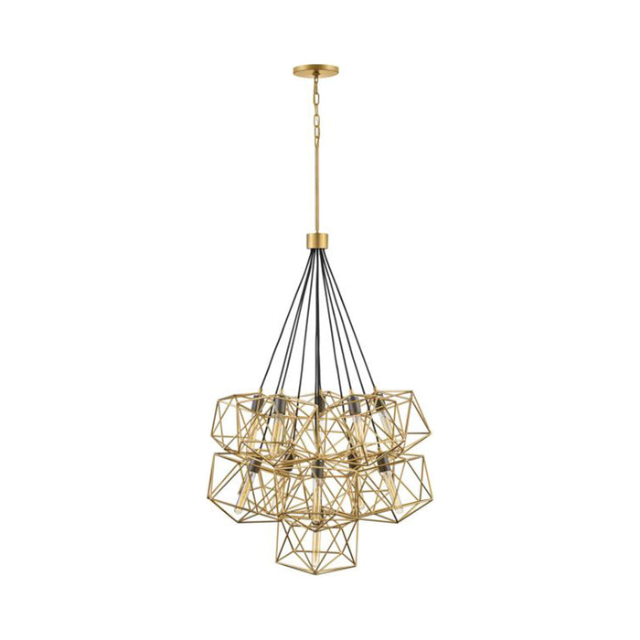Astrid Multi Tiered Chandelier in Deluxe Gold.