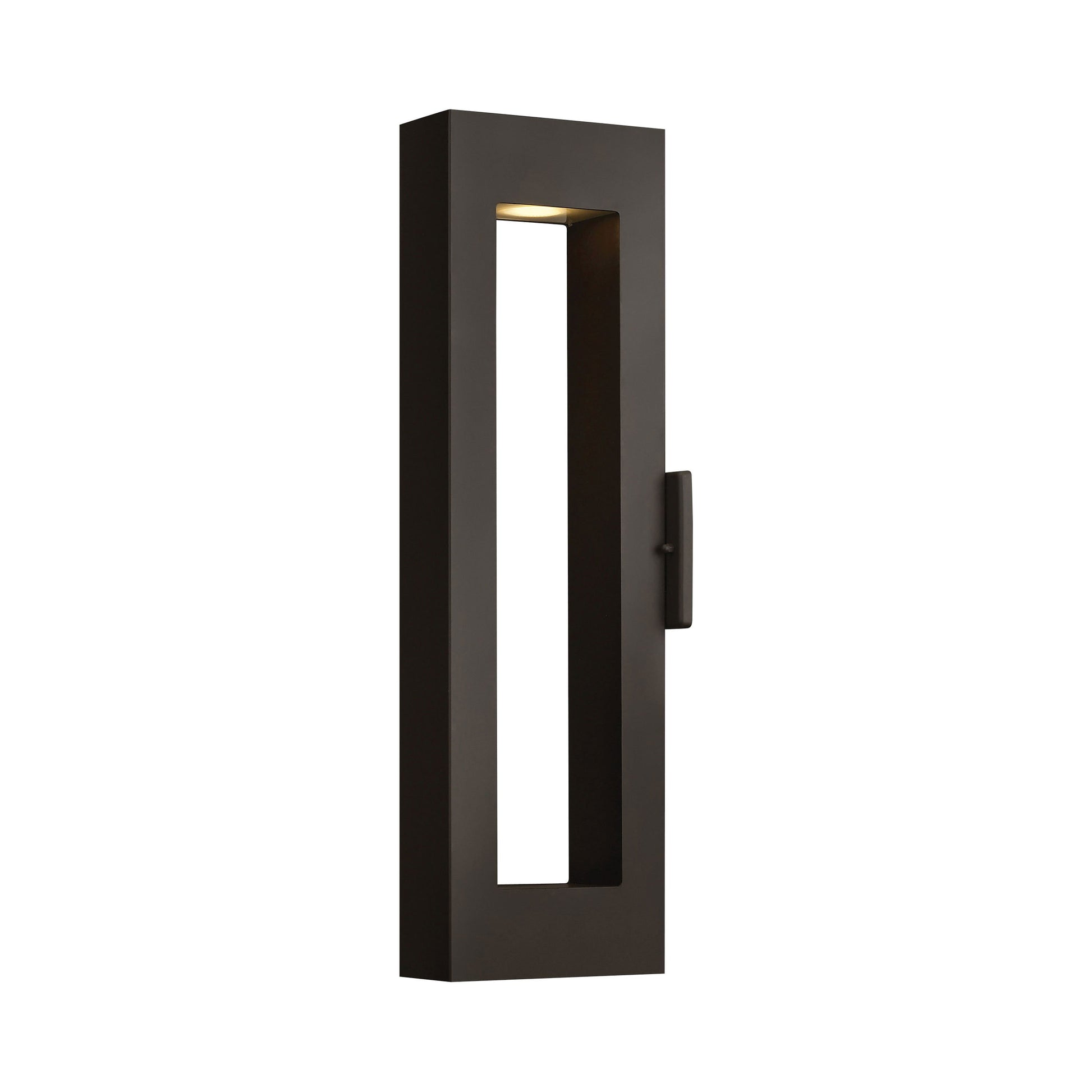 Atlantis ADA Outdoor LED Wall Light in Large/Satin Black.