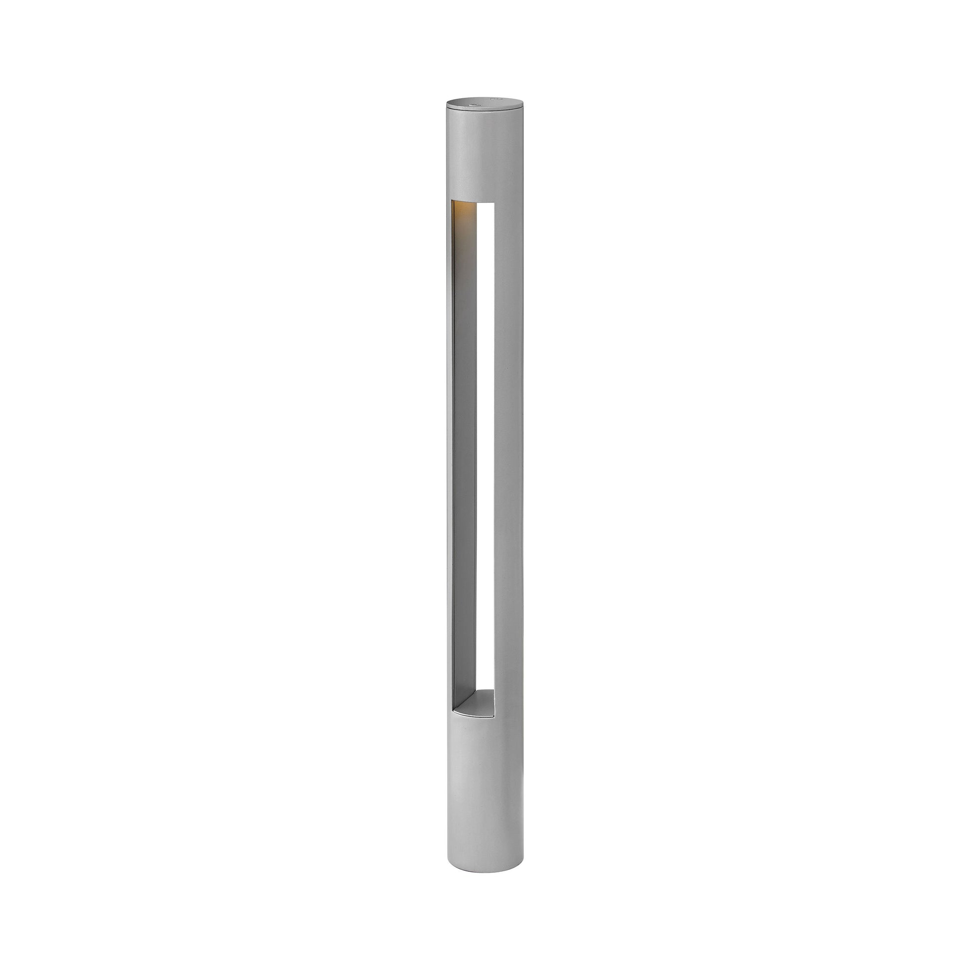 Atlantis Round Bollard in Small/Titanium/LED.