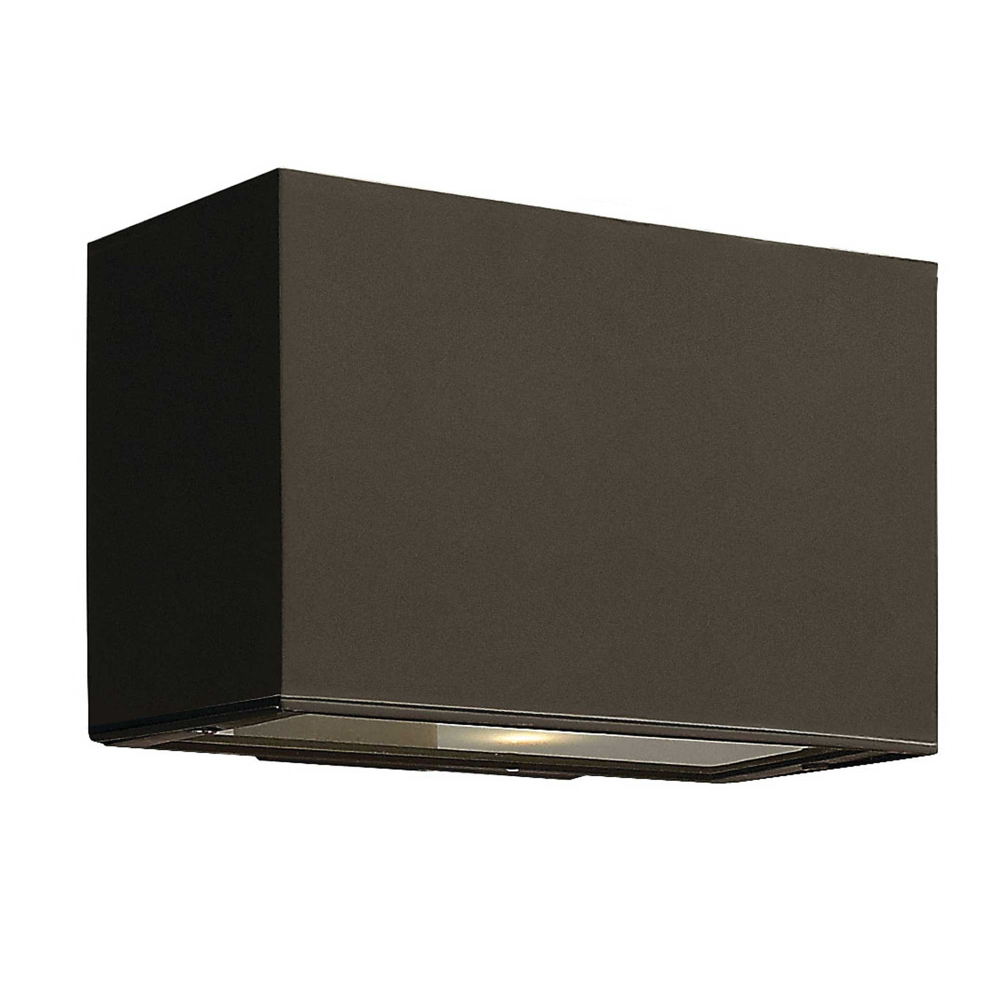 Atlantis Small Outdoor LED Wall Light in Bronze/Up/Downlight.