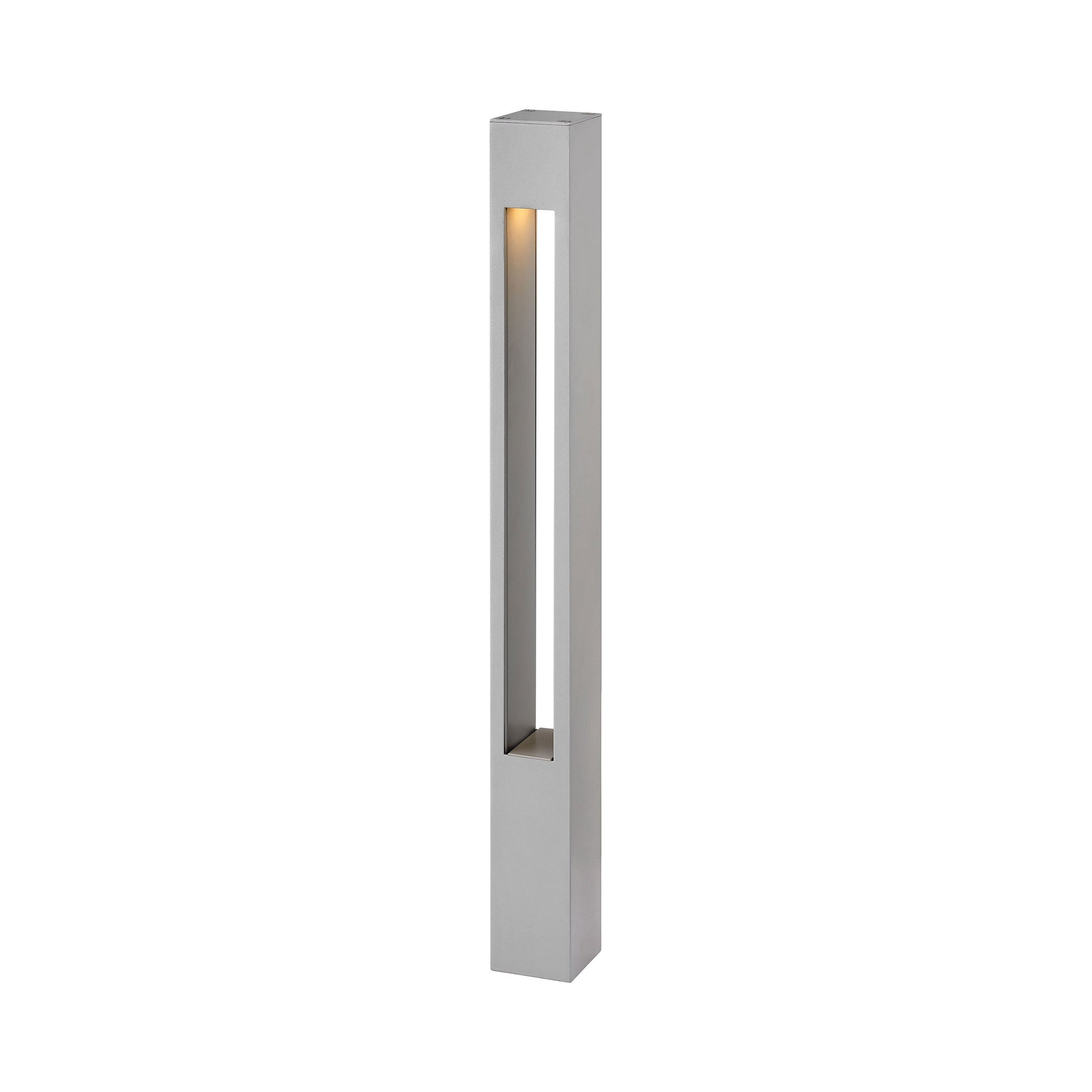 Atlantis Square Bollard in Small/Titanium/LED.