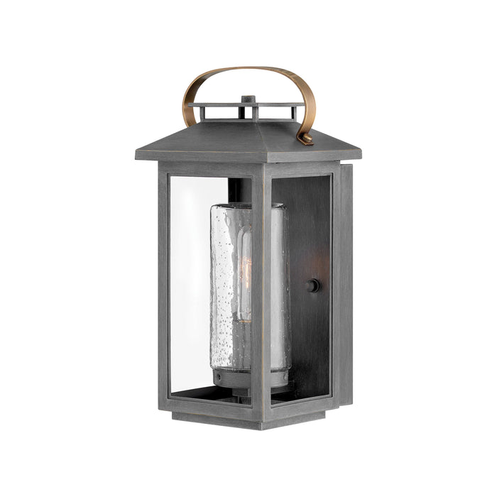 Atwater Outdoor Wall Light in Small/Ash Bronze.