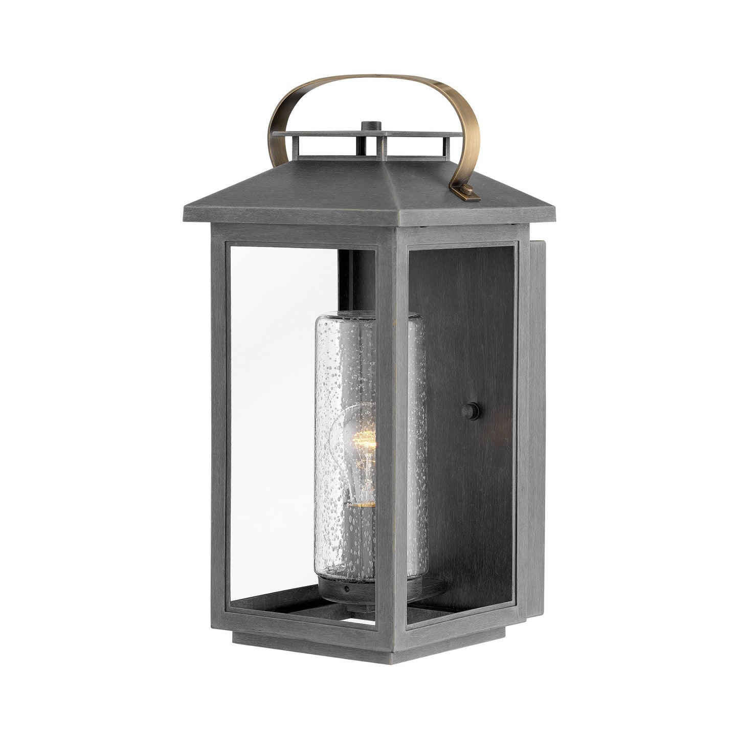 Atwater Outdoor Wall Light in Medium/Ash Bronze.