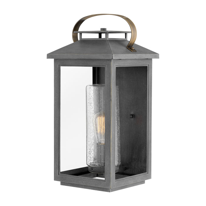 Atwater Outdoor Wall Light in Large/Ash Bronze.