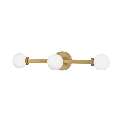 Audrey Vanity Wall Light in Heritage Brass (3-Light).