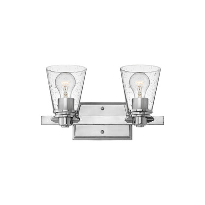 Avon Bath Vanity Light in Chrome/Clear Glass (2-Light).