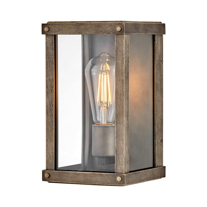 Beckham Outdoor Wall Light in Burnished Bronze.