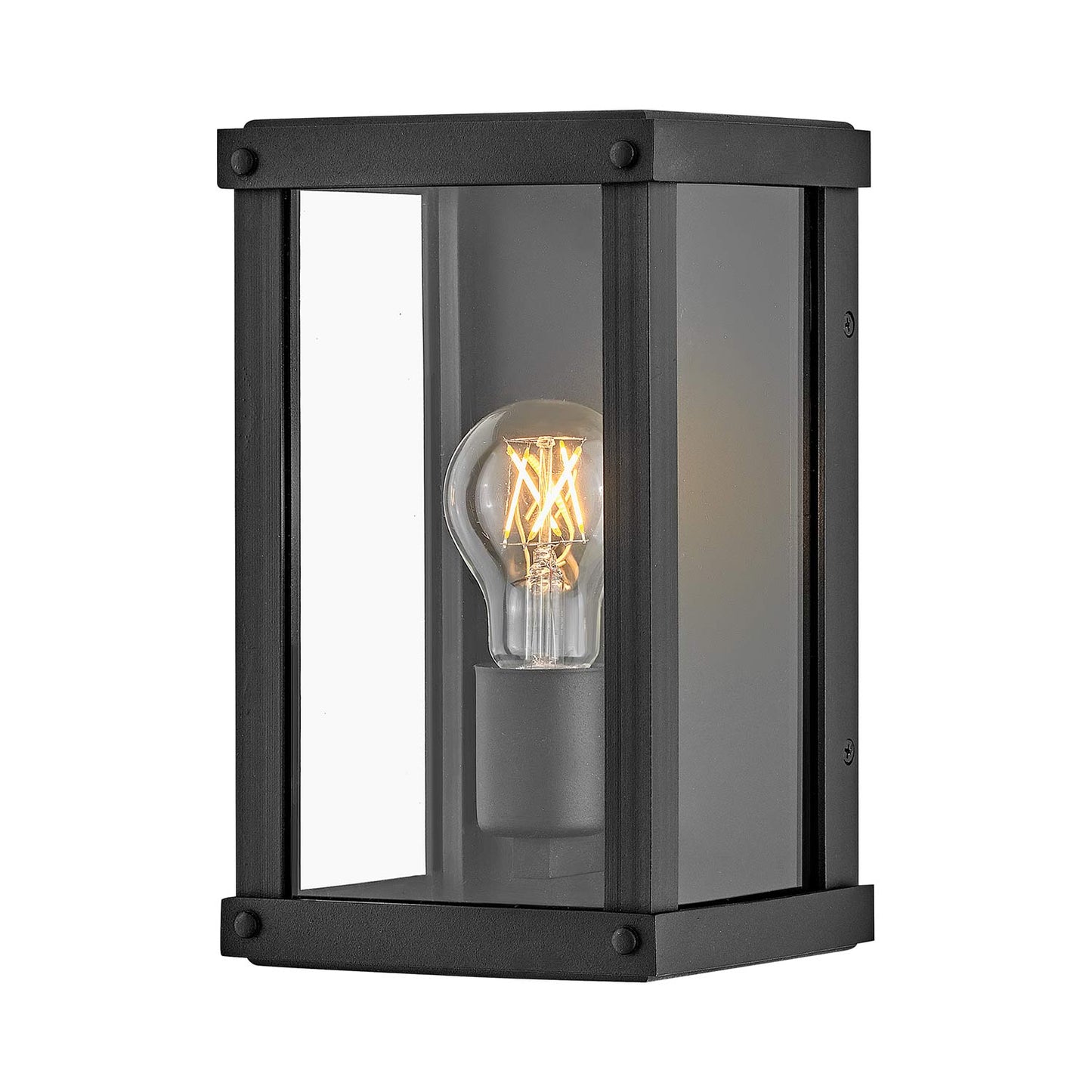 Beckham Outdoor Wall Light in Museum Black.