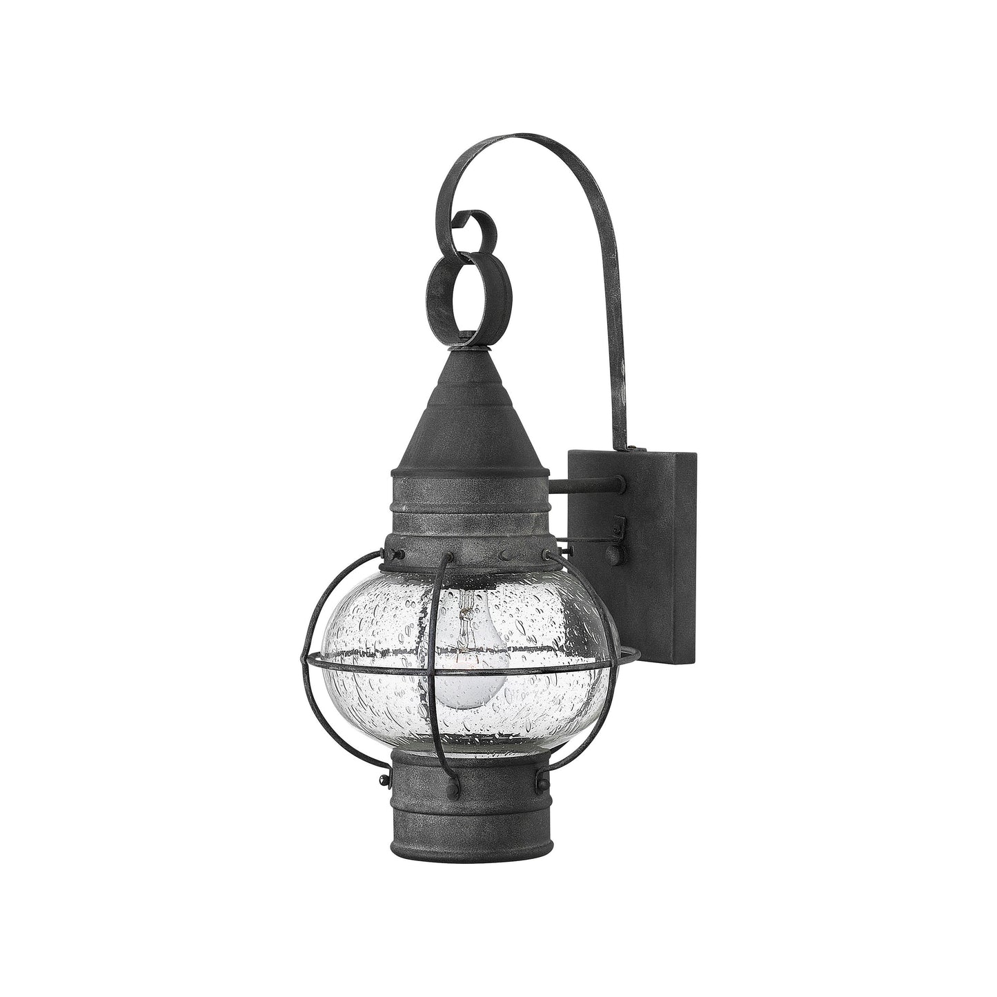 Cape Cod Outdoor Wall Light in Aged Zinc (Small).