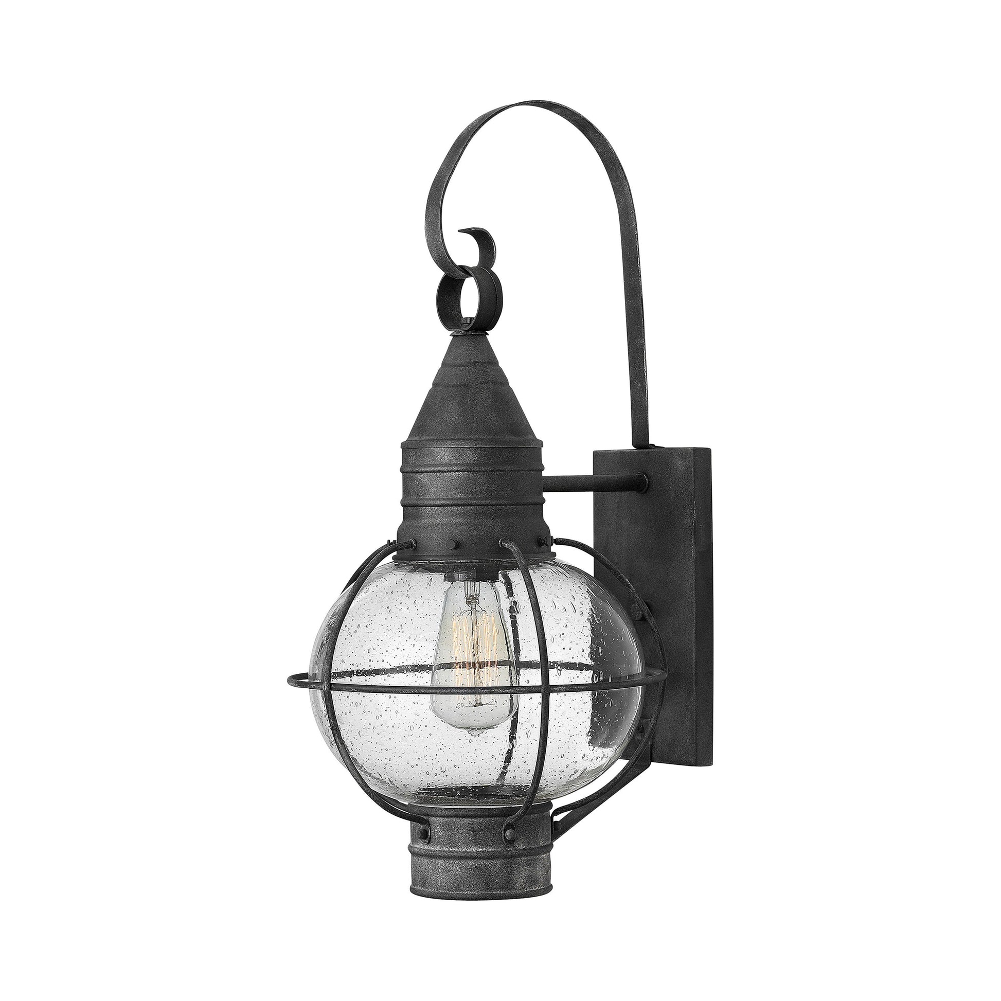 Cape Cod Outdoor Wall Light in Aged Zinc (Medium).