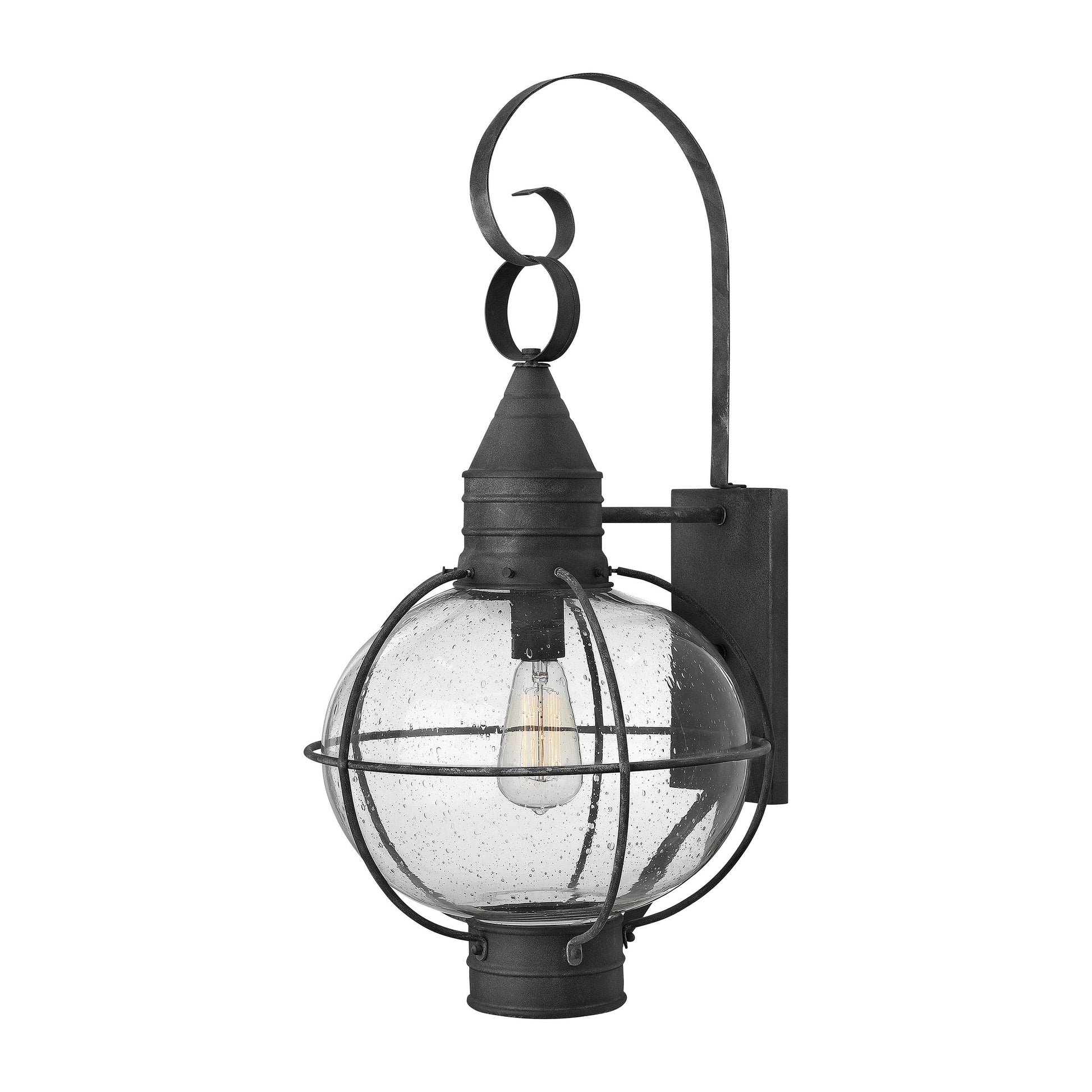 Cape Cod Outdoor Wall Light in Aged Zinc (Large).