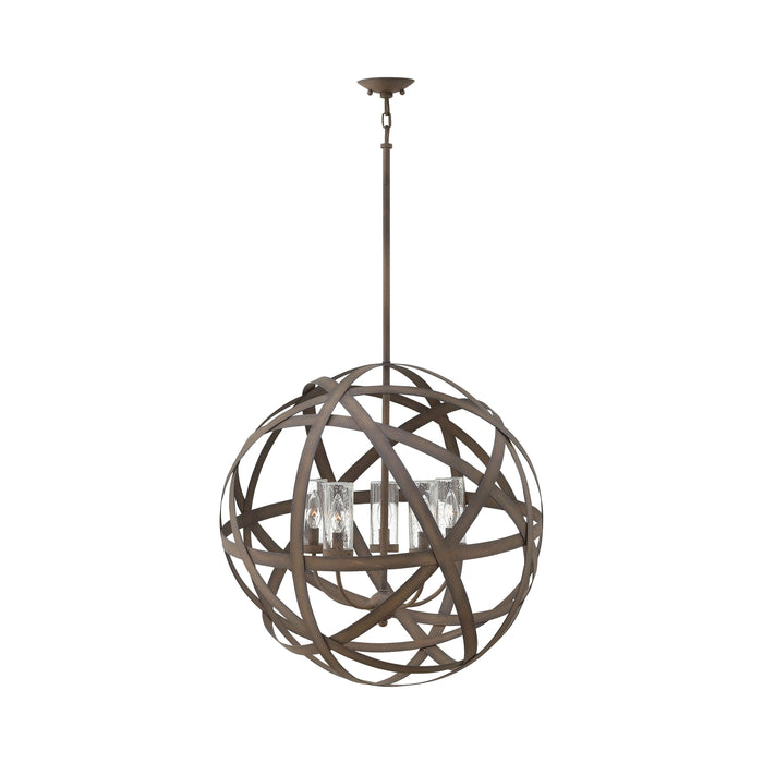 Carson Outdoor Pendant Light in Large/Vintage Iron.