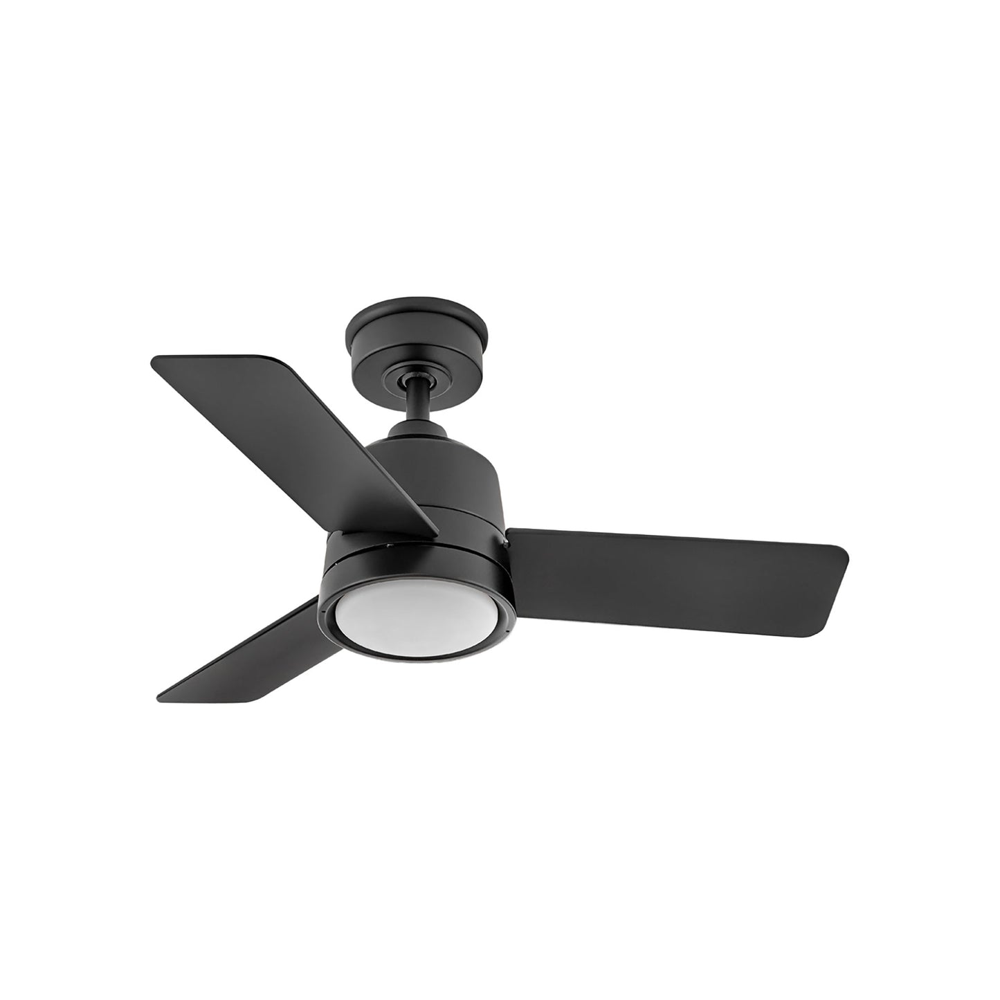 Chet LED Ceiling Fan in Matte Black (36-Inch).