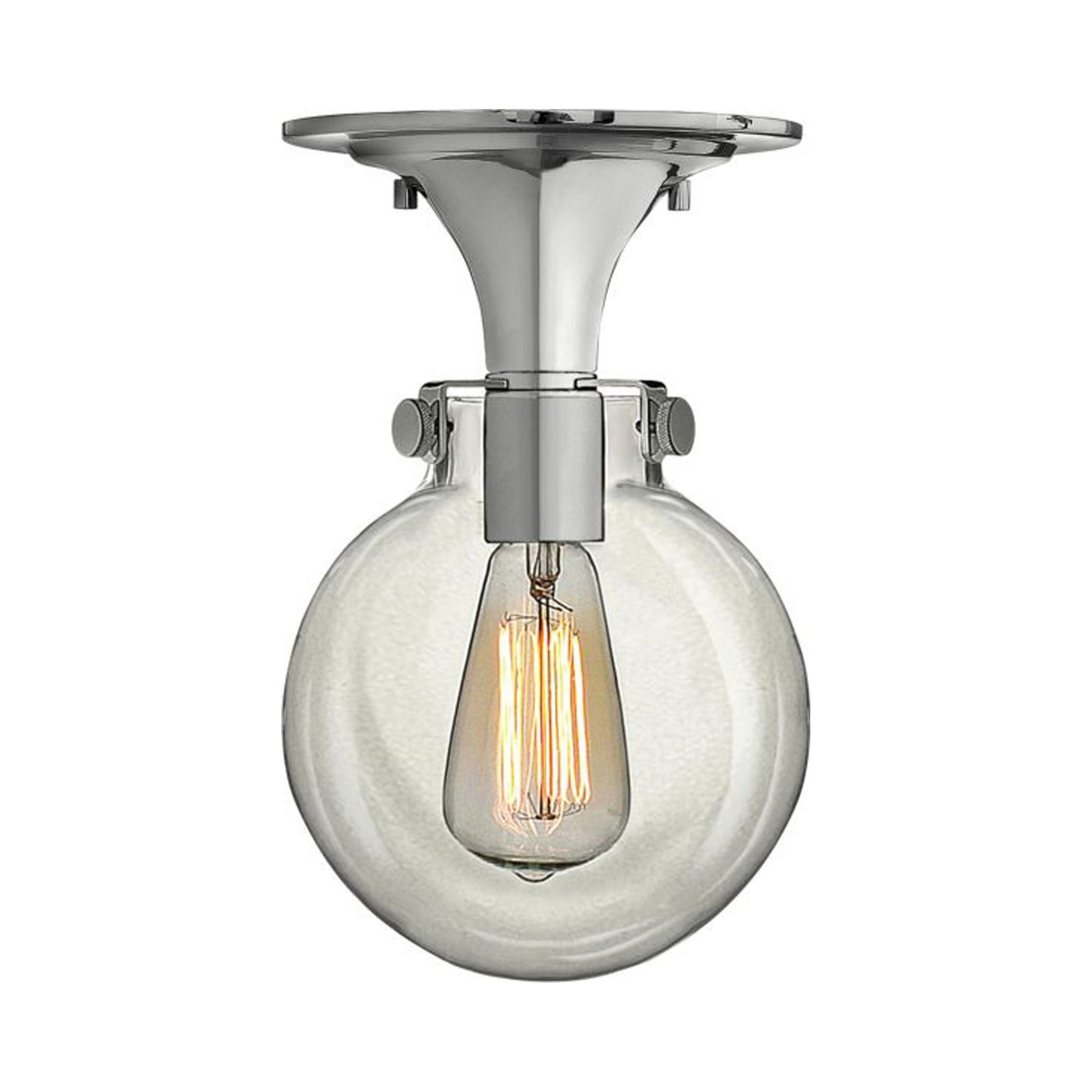 Congress Flush Mount Ceiling Light in Chrome.