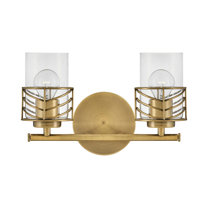 Della Bath Vanity Light in Lacquered Brass (2-Light)