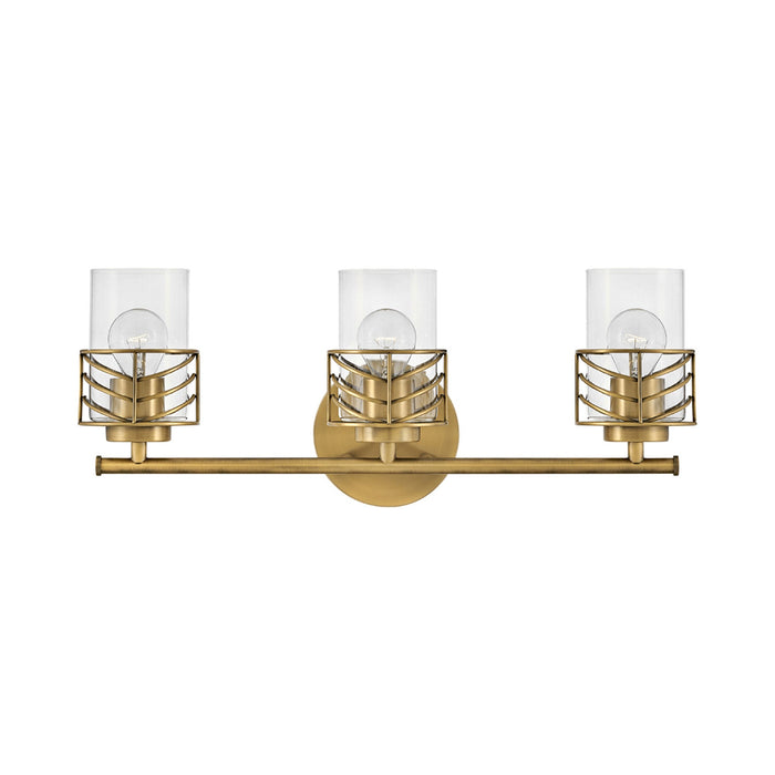 Della Bath Vanity Light in Lacquered Brass (3-Light)