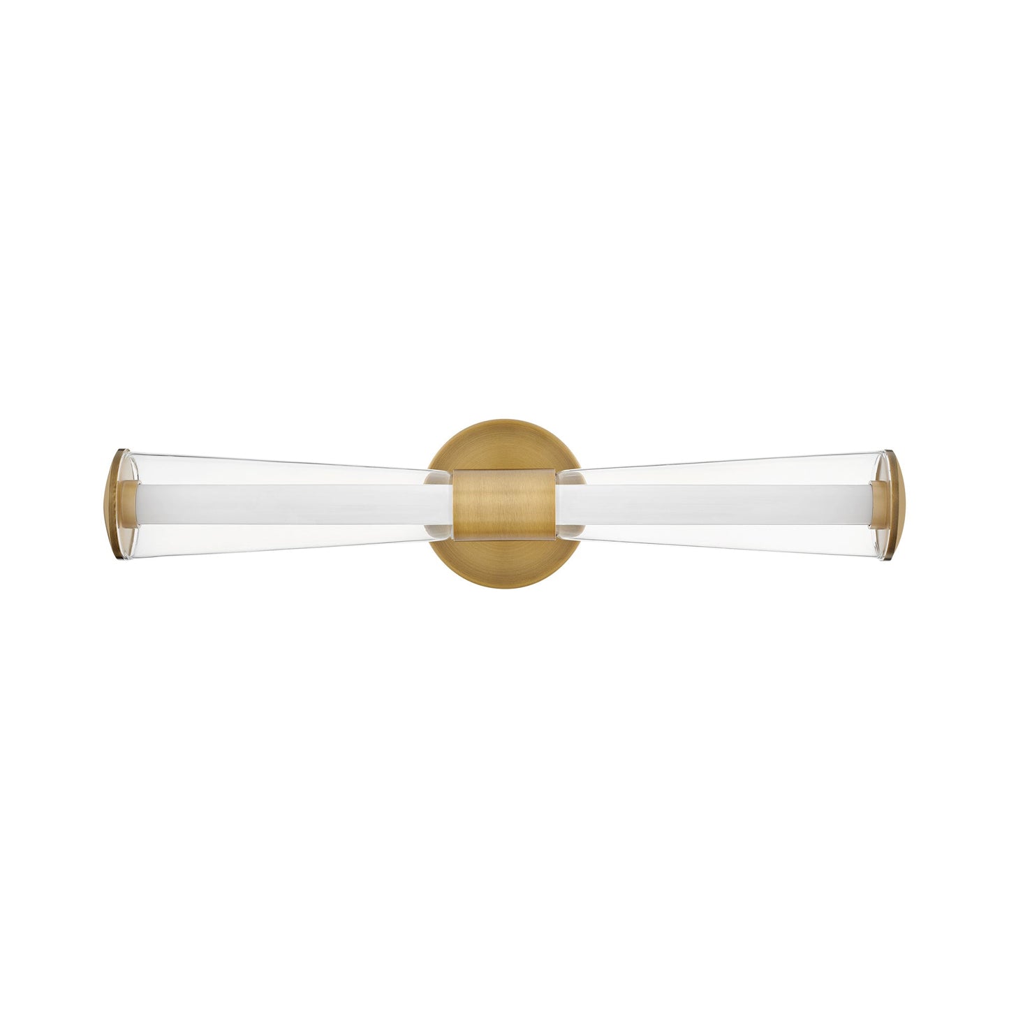 Elin LED Bath Vanity Light in Lacquered Brass.