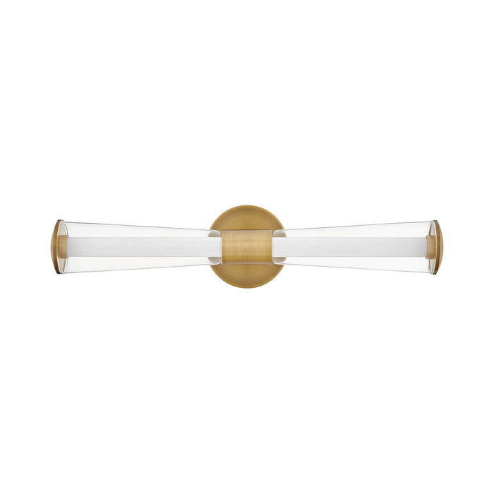 Elin LED Bath Vanity Light in Lacquered Brass.