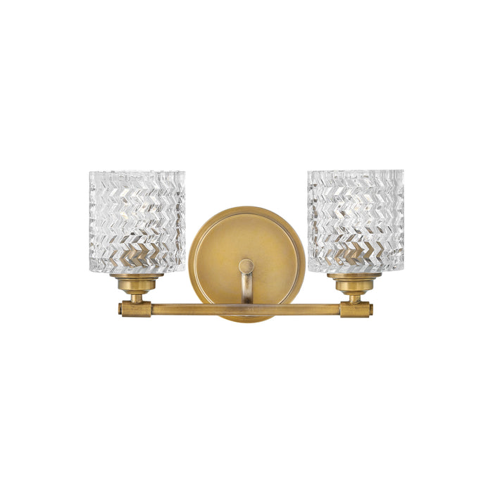 Elle Bath Vanity Light in Heritage Brass (2-Light).