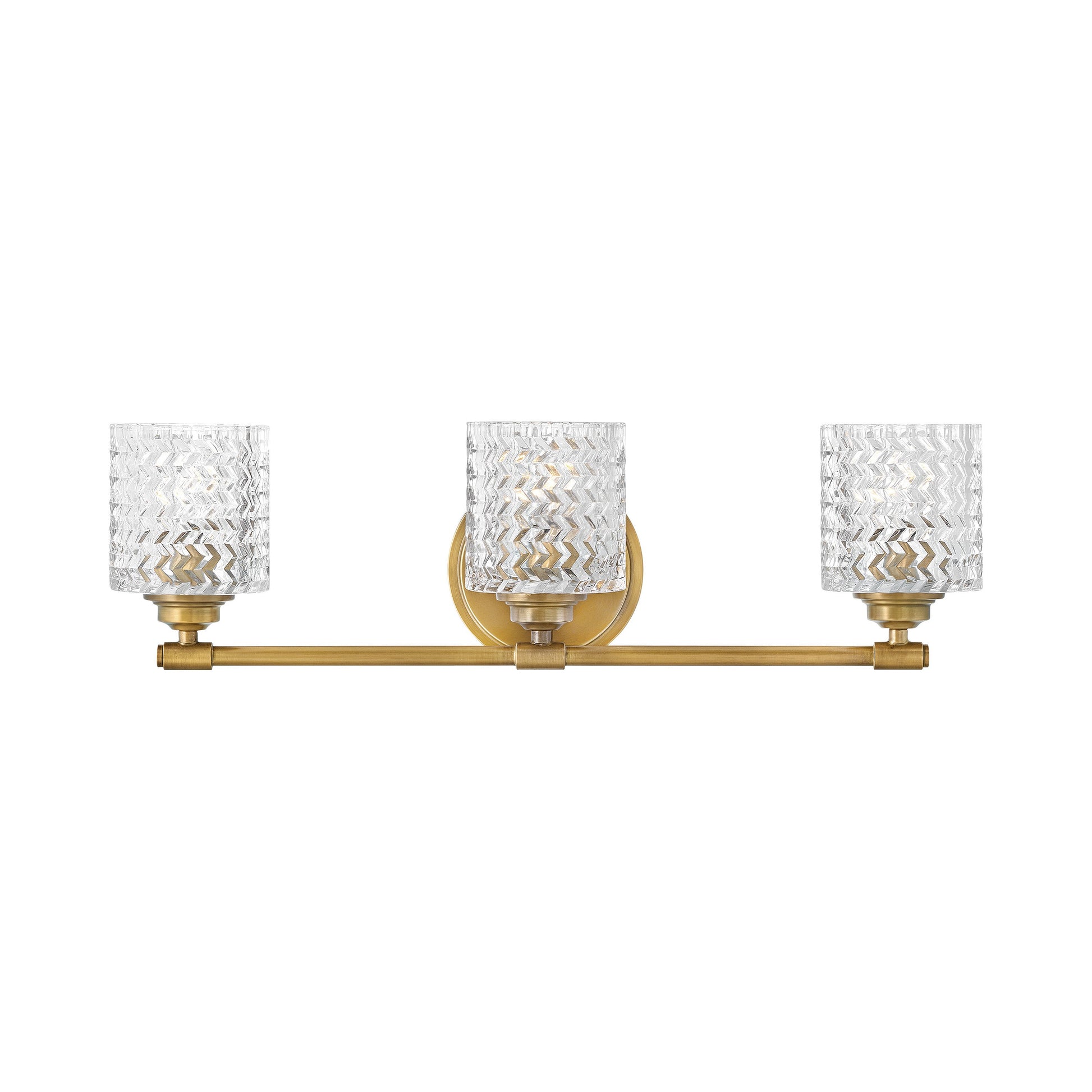 Elle Bath Vanity Light in Heritage Brass (3-Light).