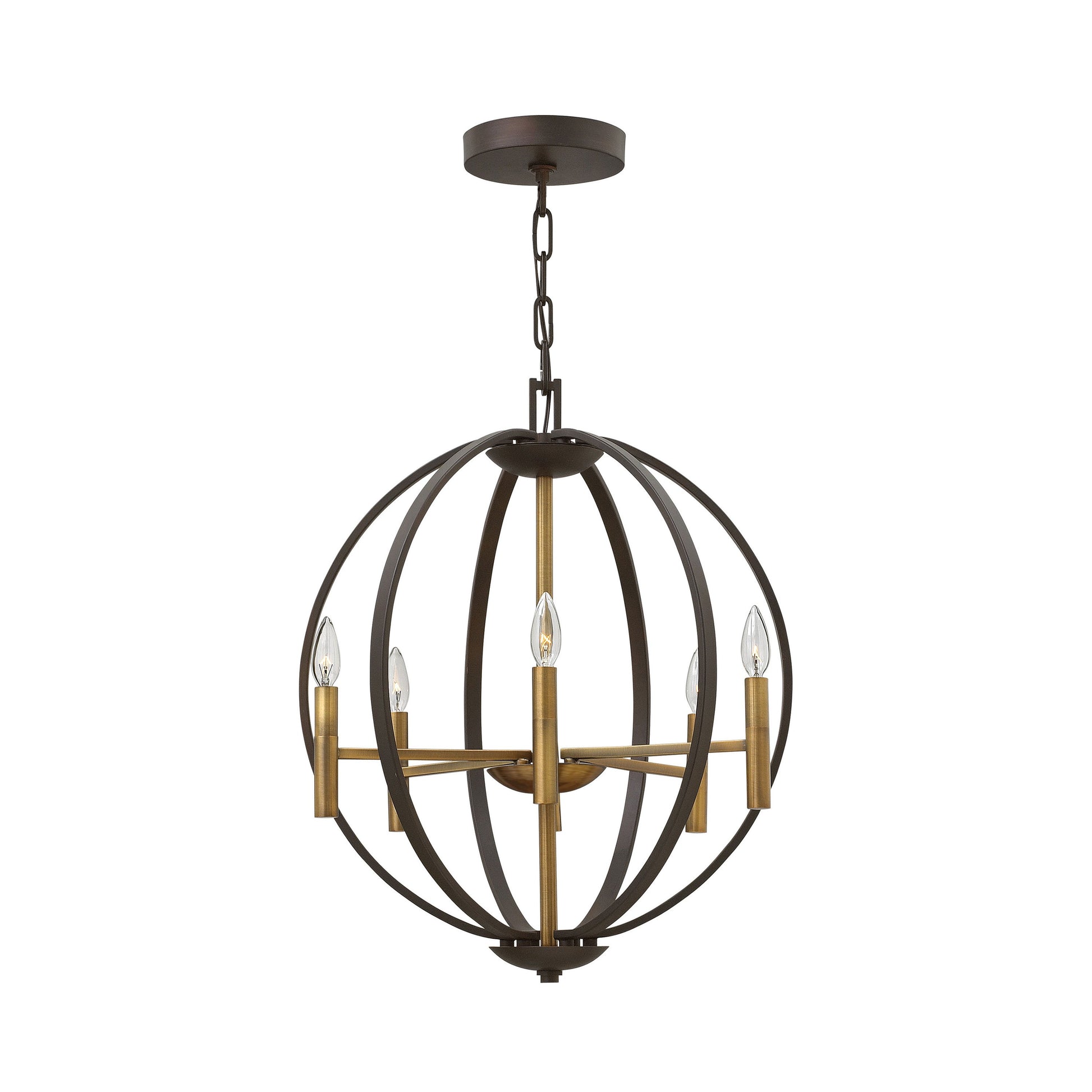 Euclid Chandelier in X-Small/Spanish Bronze.