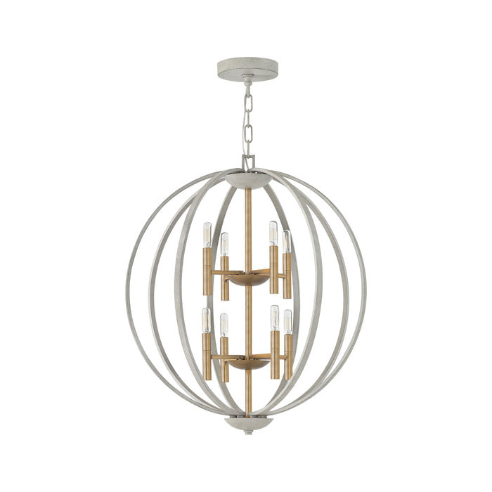 Euclid Chandelier in Small/Cement Gray.