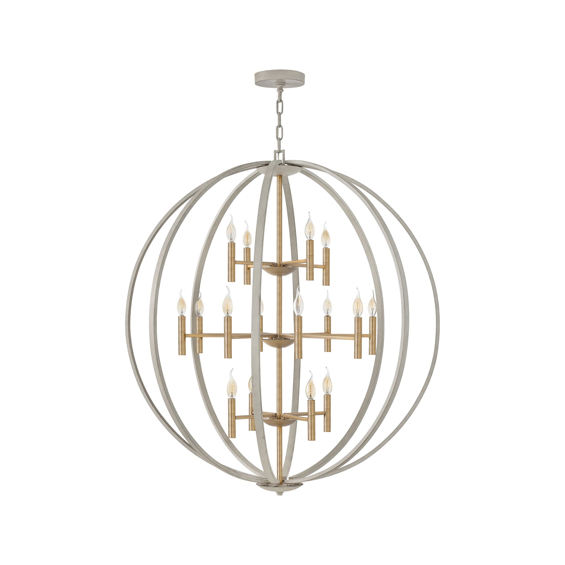 Euclid Chandelier in Large/Cement Gray.