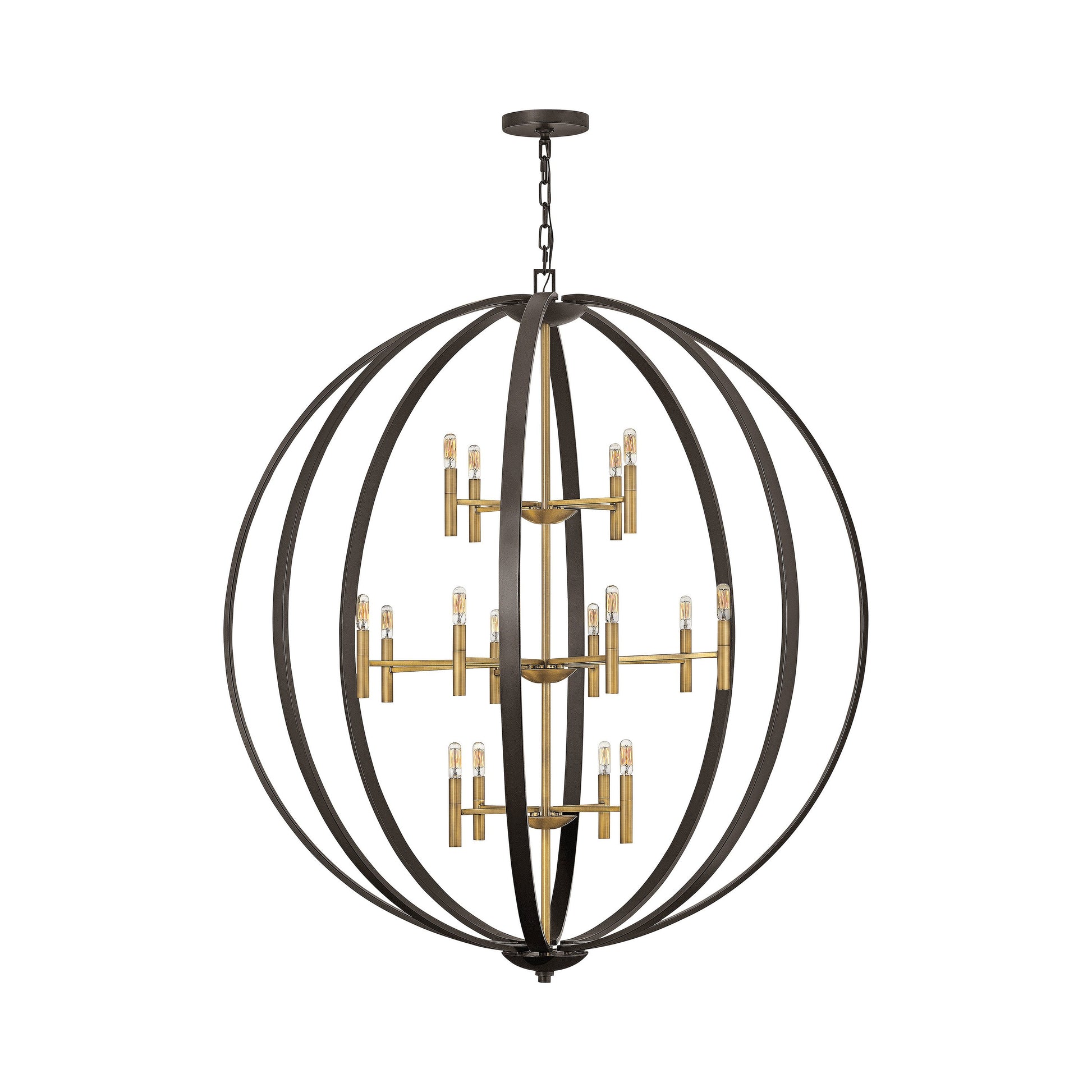 Euclid Chandelier in X-Large/Spanish Bronze.