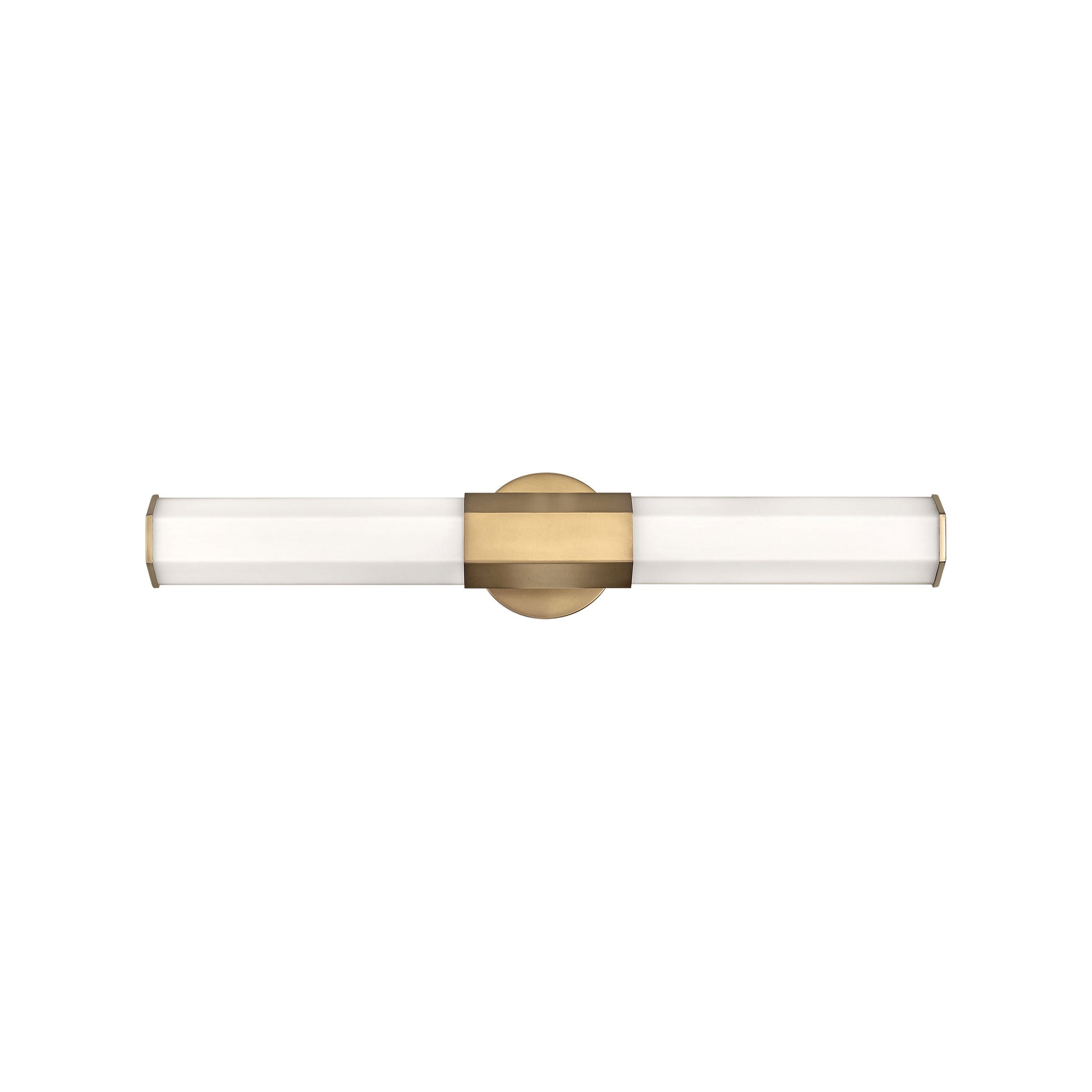 Facet LED Bath Vanity Light in Heritage Brass (Small).