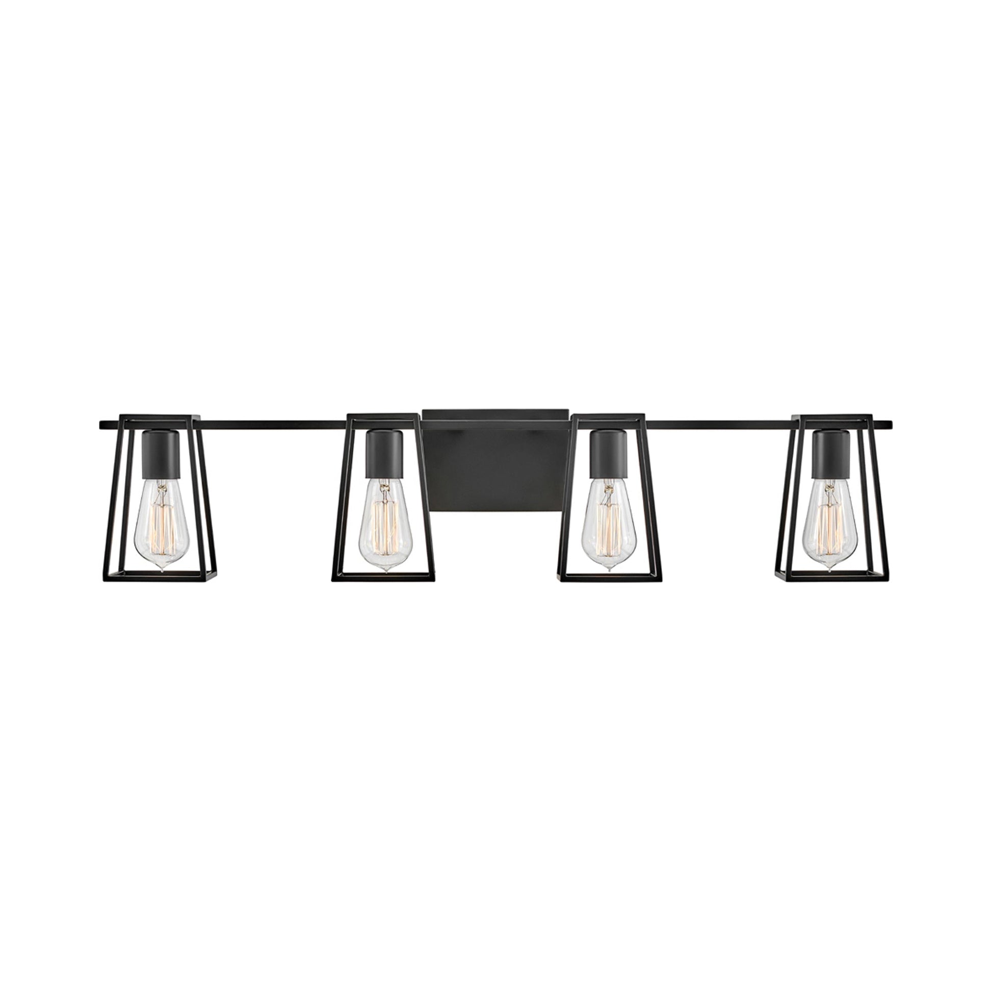 Filmore Bath Vanity Light in Black (4-Light).