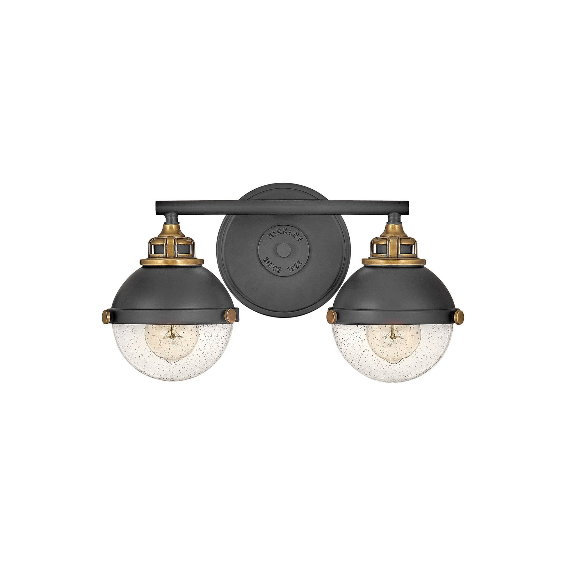 Fletcher Bath Vanity Light in Black (2-Light).