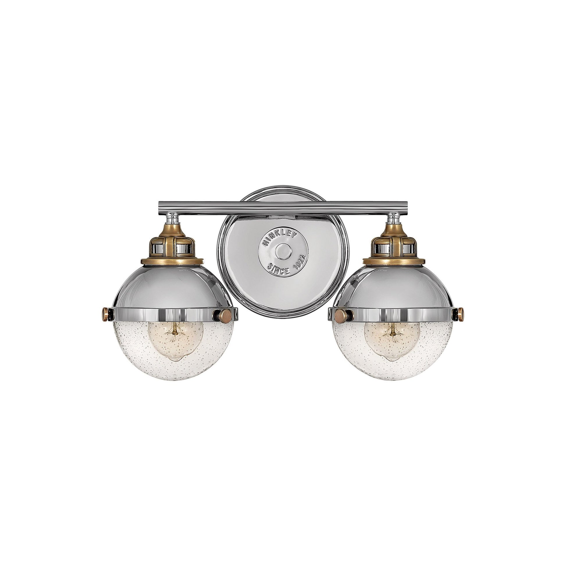 Fletcher Bath Vanity Light in Polished Nickel (2-Light).