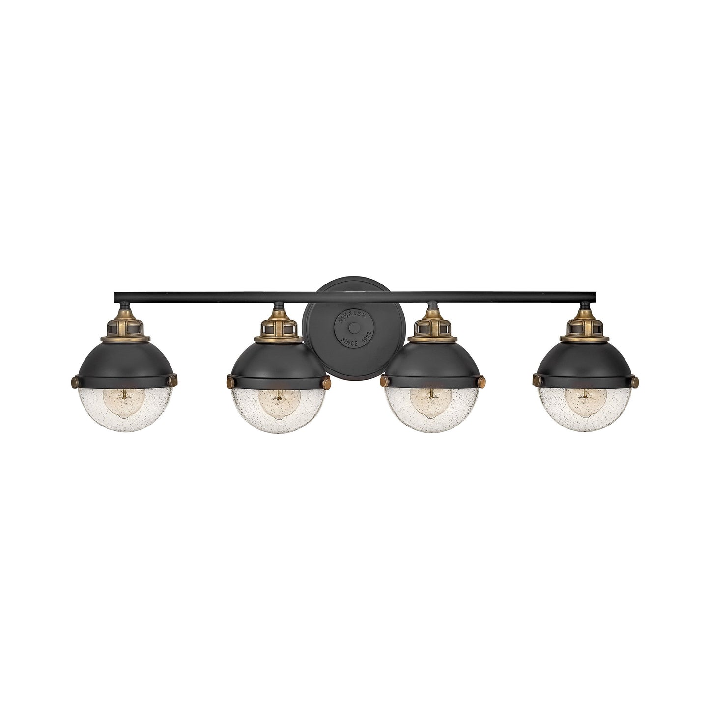 Fletcher Bath Vanity Light in Black (4-Light).