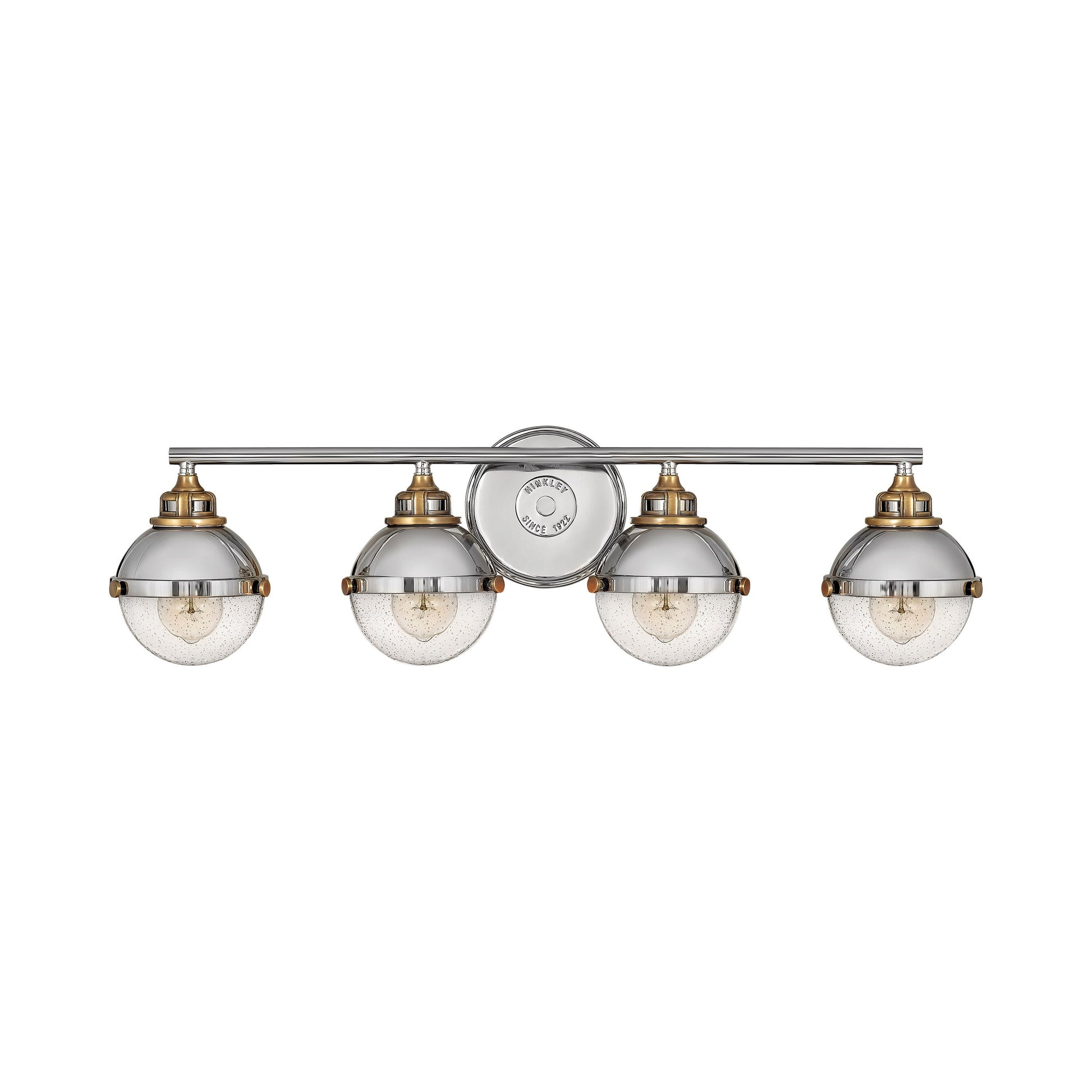 Fletcher Bath Vanity Light in Polished Nickel (4-Light).
