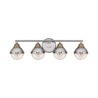 Fletcher Bath Vanity Light in Polished Nickel (4-Light).