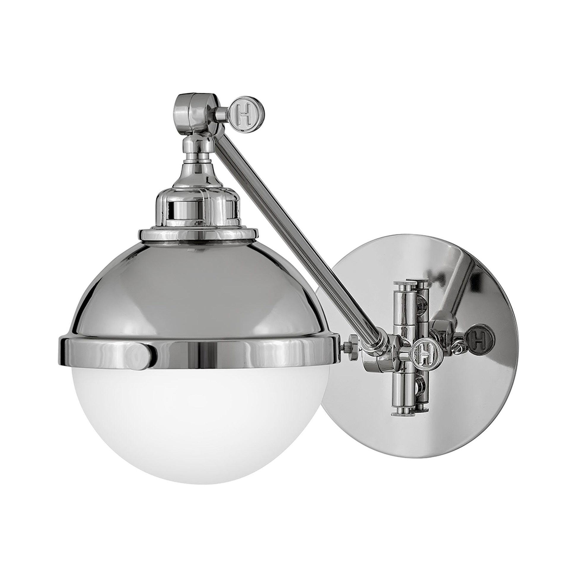 Fletcher Bath Wall Light in Polished Nickel (18.5-Inch).
