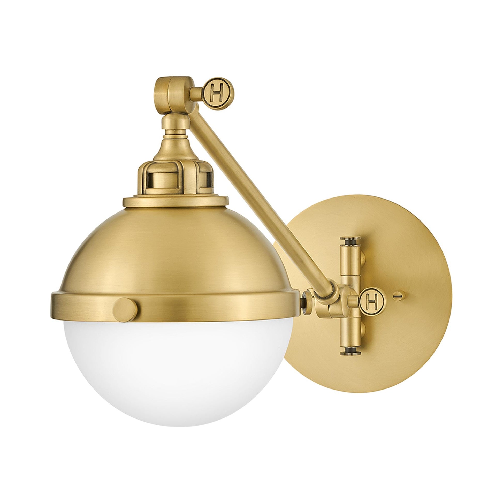 Fletcher Bath Wall Light in Satin Brass (18.5-Inch).