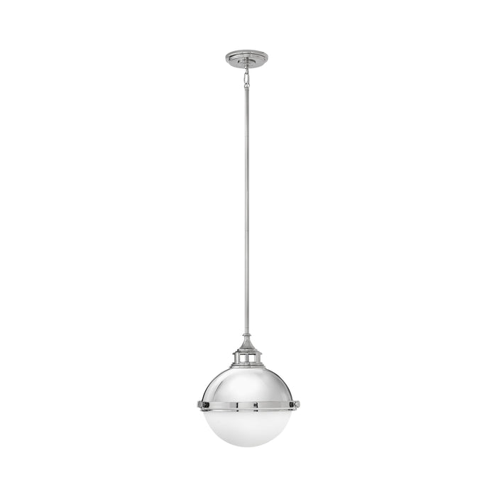 Fletcher Pendant Light in Small/Polished Nickel.