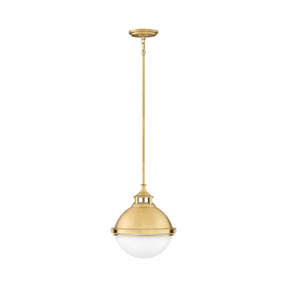 Fletcher Pendant Light in Small/Satin Brass.