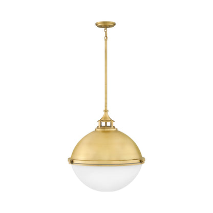 Fletcher Pendant Light in Large/Satin Brass.