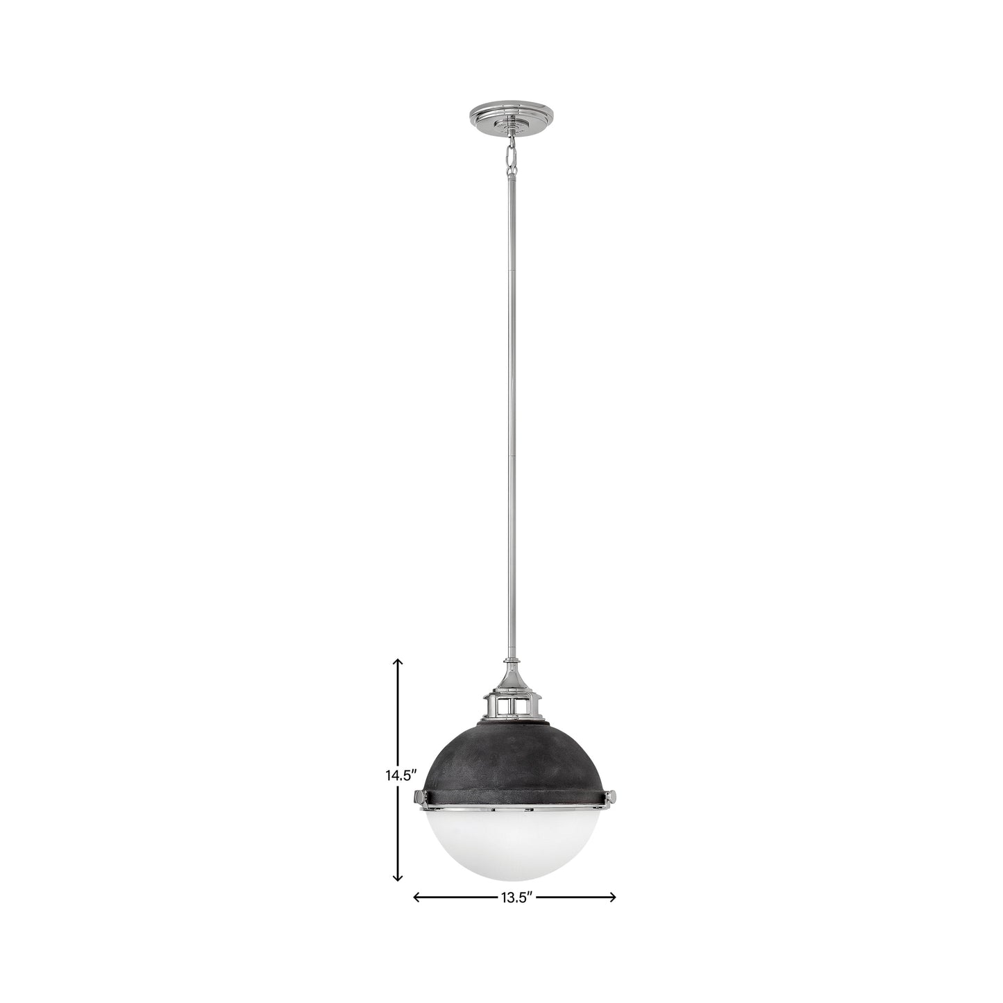 Fletcher Pendant Light - line drawing.