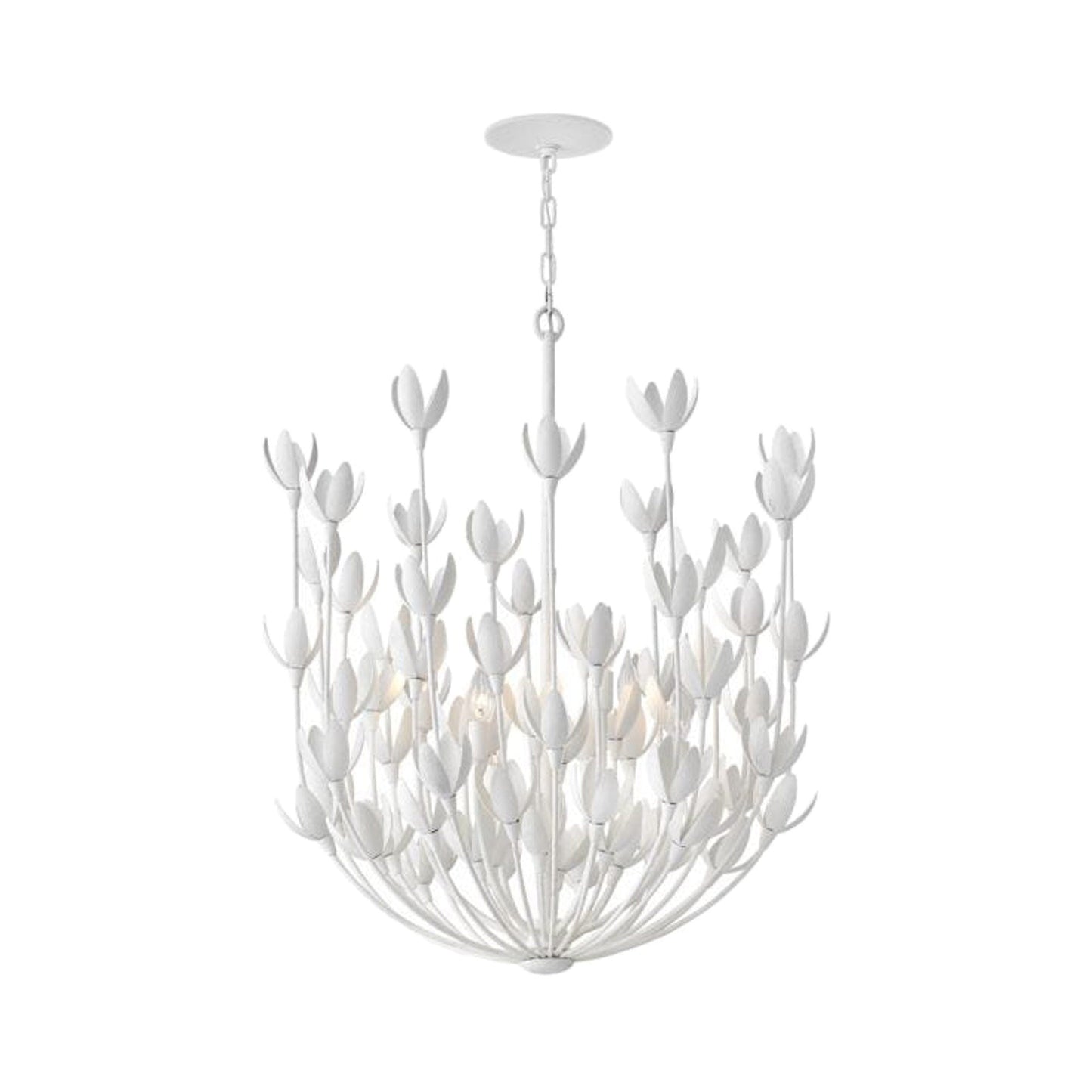 Flora Chandelier in Textured Plaster.