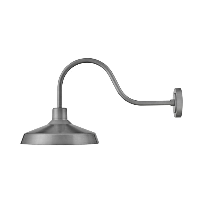 Forge Outdoor Wall Light in Antique Brushed Aluminum (32.5-Inch).