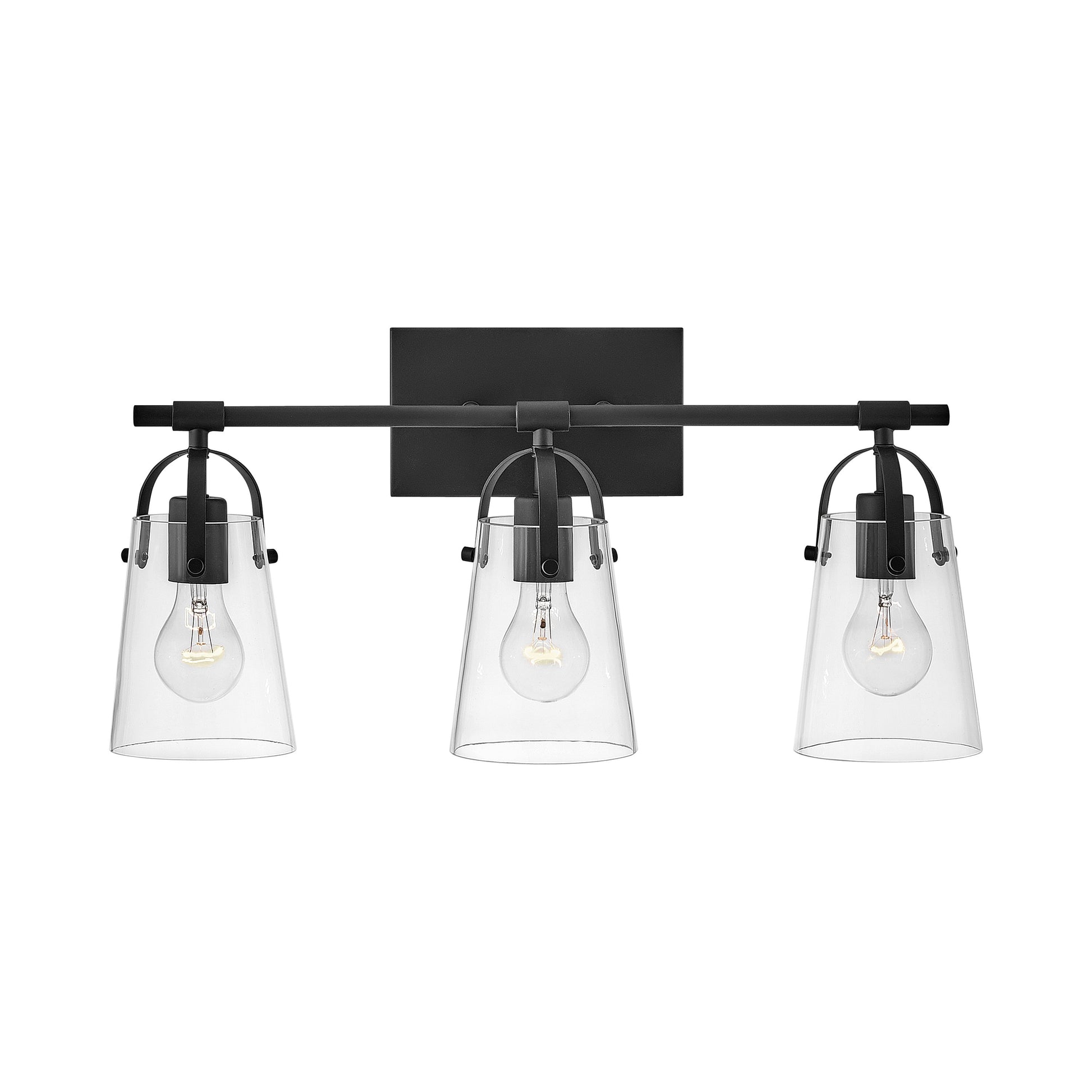 Foster Bath Vanity Light in Black (3-Light).