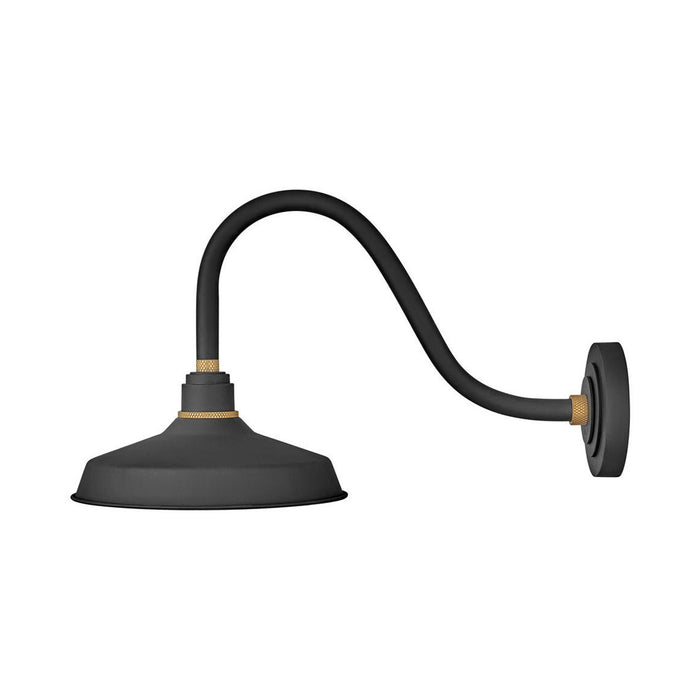 Foundry Outdoor Barn Wall Light in Classic/Textured Black (24-Inch).
